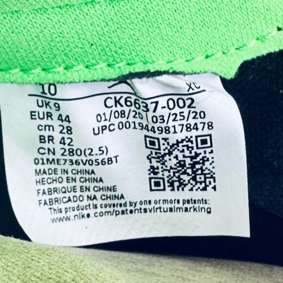 NEW Nike Jordan 1 Retro High OG Sneakers Shoes CK6637-002 Zoom Zen Green Mens 10 - Picture 9 of 12